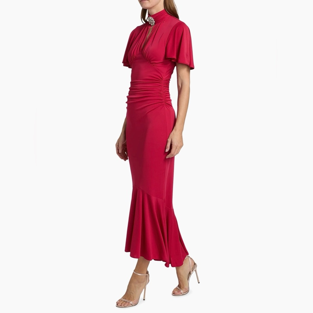 Cinq à Sept Fuchsia Midi Dress - Picture 3 of 13